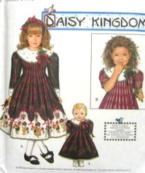 8269 DK PLEATED FLARE TIED DRESS, 18'' DOLL PATTERN 3-6,5-8